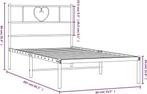 Bedframe wit met hartje 80x200, Eenpersoons, Wit, Nieuw, Ophalen of Verzenden