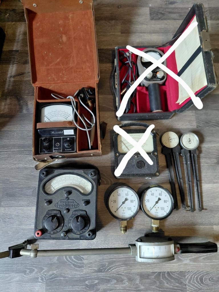 Diverse meetinstrumenten en gereedschap - bijna gratis, Antiek en Kunst, Antiek | Gereedschap en Instrumenten, Ophalen of Verzenden