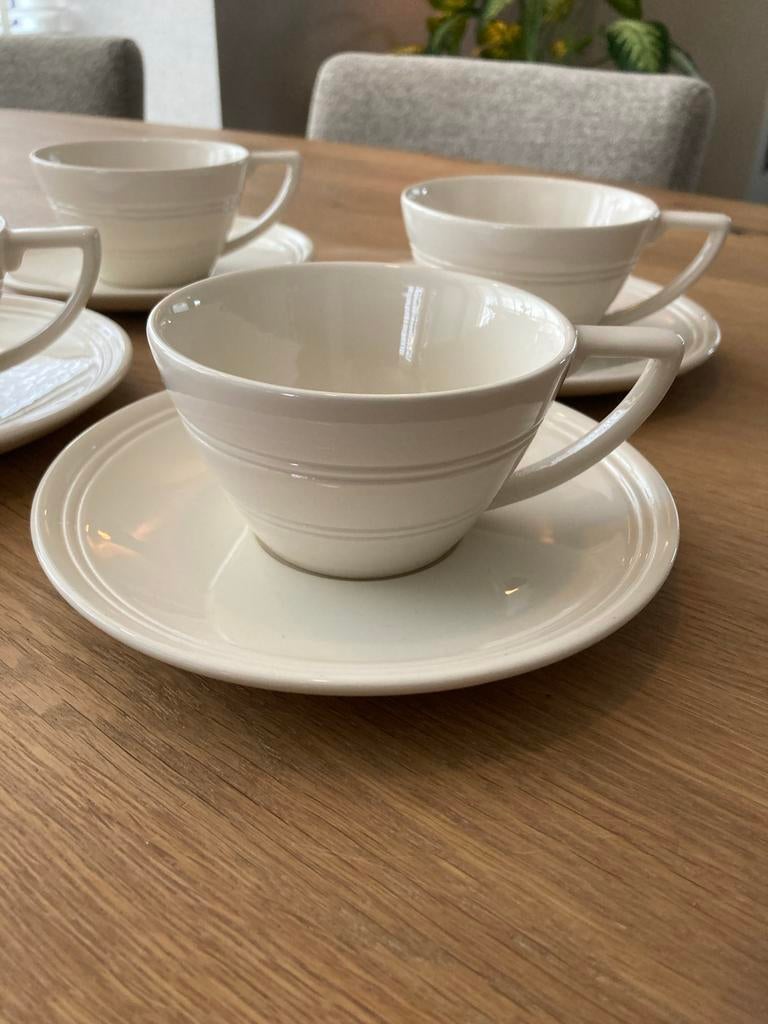 Wedgwood Jasper Conran Casual Theekop en Schotel - 8 sets, Huis en Inrichting, Keuken | Servies, Keramiek, Nieuw, Ophalen of Verzenden