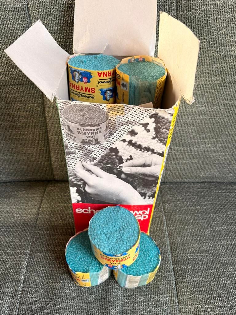 Smyrna wol cupjes Scheepjes aquablauw 21 cupjes, Ophalen of Verzenden, Nieuw, Breien of Haken, Wol of Garen