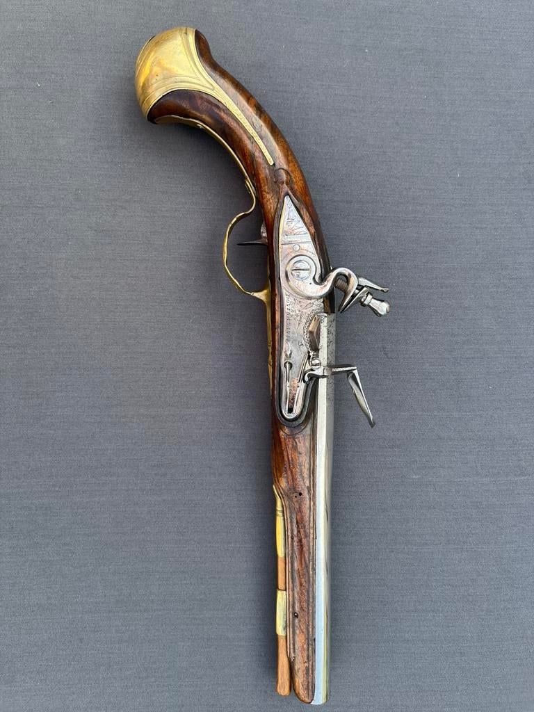 Groot antiek vuursteen pistool, Antiek en Kunst, Antiek | Overige Antiek, Ophalen of Verzenden