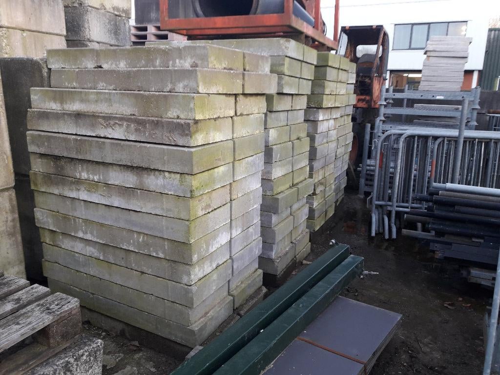 Gebruikte Betonplaten (z.g.a.n.), Tuin en Terras, Tegels en Klinkers, Gebruikt, Overige typen, Beton, Ophalen