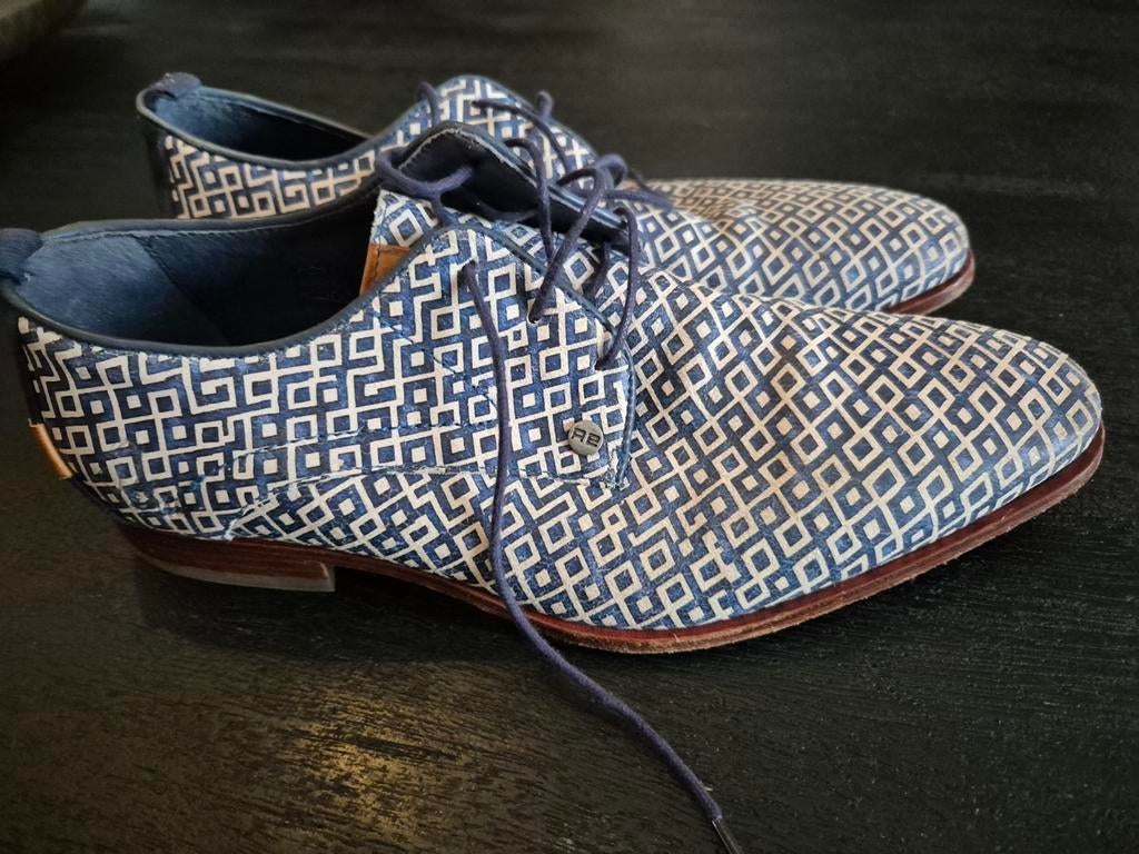 Rehab herenschoenen maat 43 met uniek patroon, Kleding | Heren, Schoenen, Blauw, Ophalen of Verzenden, Rehab, Gedragen