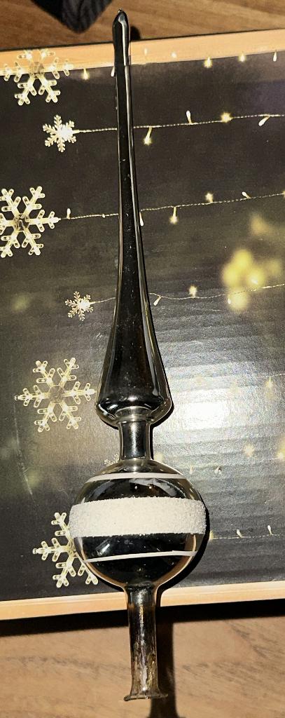 Vintage zilverglas Piek met suiker deco 23 cm lang, Ophalen, Zo goed als nieuw