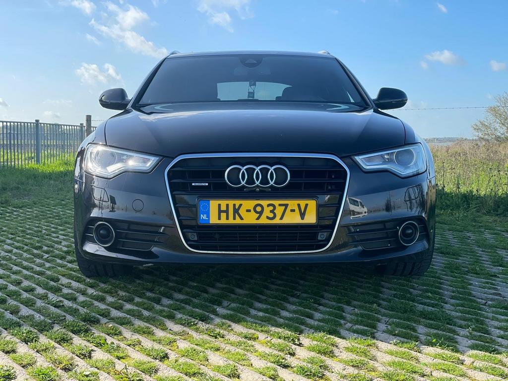 Audi A6 3.0 TDI 230KW Avant Quat S-tr 2014 Bruin, Auto's, Automaat, Zwart, Leder, Stationwagon