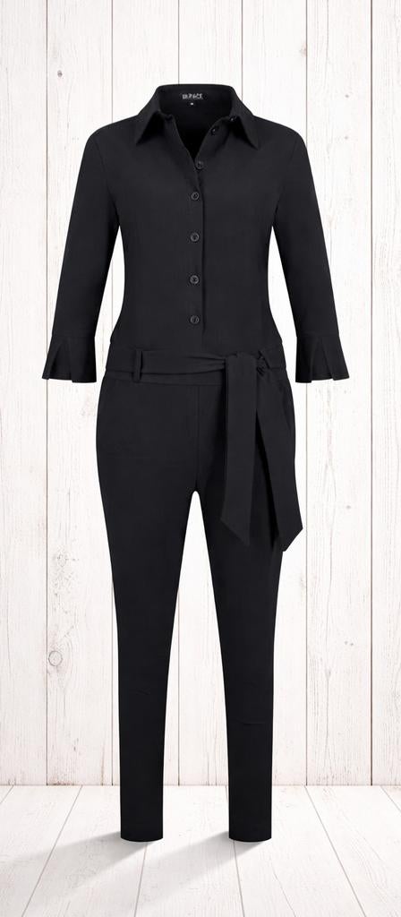 Mi Piace Travelstof Jumpsuit Maat XXL Kleur Zwart, Kleding | Dames, Jumpsuits, Mi Piace, Verzenden, Zwart, Maat 46/48 (XL) of groter