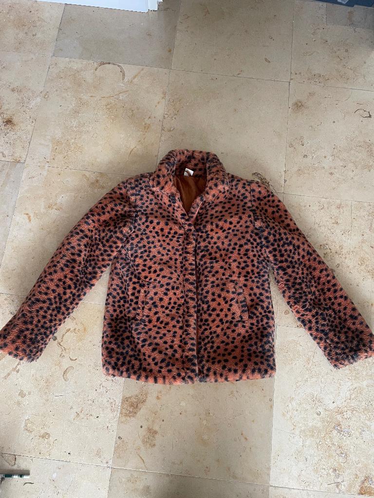 Bont panter  print jasje 158 als nieuw, Bruin, Ophalen of Verzenden, Zo goed als nieuw, Jasje