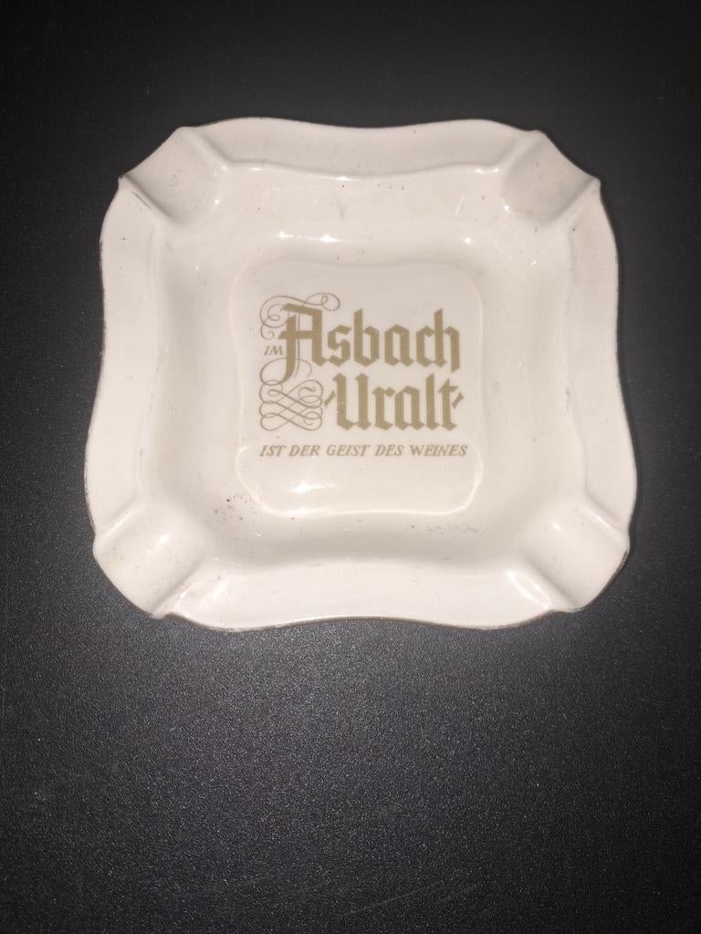 Vintage Asbach Uralt Thomas porseleinen asbak 14x14cm, Verzamelen, Ophalen of Verzenden, Zo goed als nieuw, Asbak