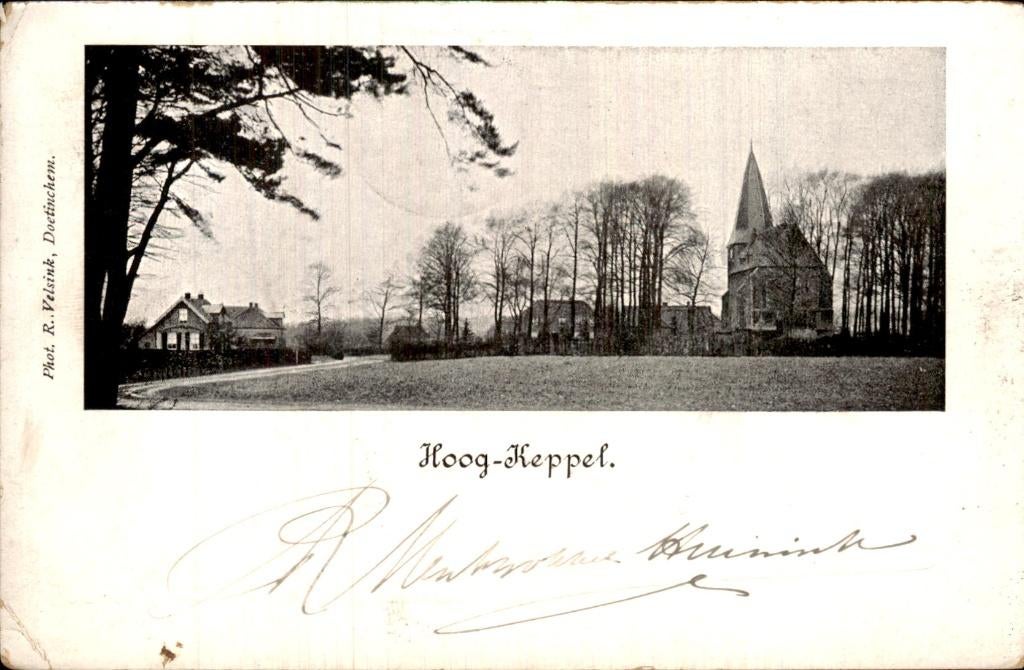 Hoog-Keppel - Kerk - Dorpsgezicht, Ophalen of Verzenden, Voor 1920, Gelopen, Gelderland