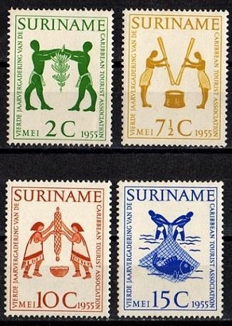 Suriname nr. 317-320 Carribean Tourist Association postfris, Postzegels en Munten, Ophalen of Verzenden, Postfris