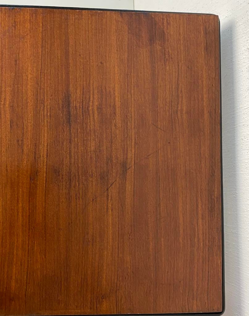 Teak houten bijzettafel / plantentafeltje , jaren 60, Ophalen of Verzenden