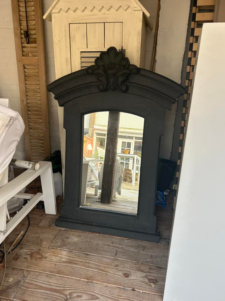 Hoffz spiegel dusty black, Antiek en Kunst, Ophalen, Rechthoekig