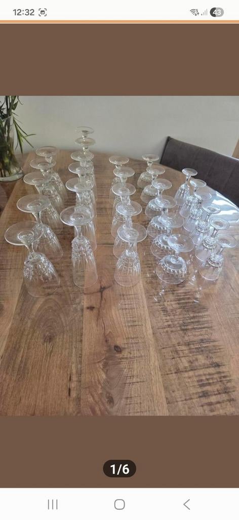 Kristal glas servies, Verzamelen, Glas en Borrelglaasjes, Ophalen, Zo goed als nieuw, Overige typen