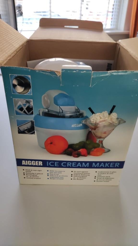 IJsmachine Aigger, Witgoed en Apparatuur, IJsmachines, Ophalen of Verzenden, Zo goed als nieuw, Koelelement