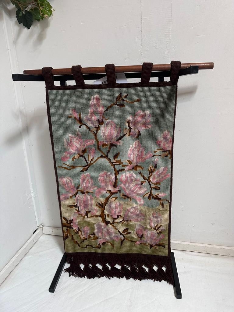 Wandkleed smyrna met bloemen motief rozenboom roze blauw, Ophalen, Nvt, Nvt, Nvt