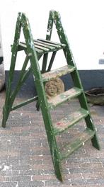 Oude houten trap groen Brocante, Antiek en Kunst, Ophalen