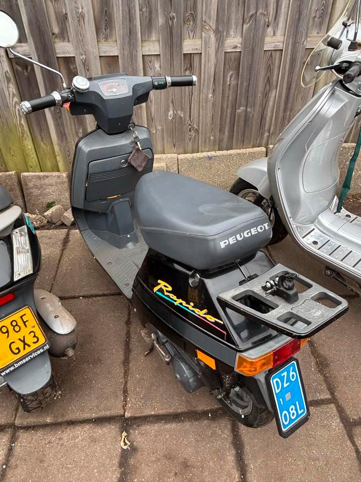 Peugeot Rapido Scooter - Zwart, Goede Staat, Fietsen en Brommers, Brommers | Peugeot, Gebruikt, Overige modellen, Maximaal 25 km/u