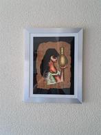 EGYPTISCH PAPYRUS IN ZILVER KLEURIGE LIJST, Ophalen of Verzenden