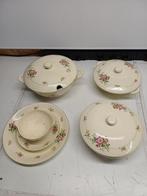 Serviesdelen Molentje Wilde Roos - Dekschaal, Bord, Sauskom