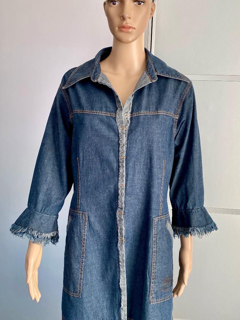 K20 Didi maat 40/42 lang spijkerjasje jasje jas jeans blauw, Maat 38/40 (M), Blauw, Didi, Ophalen of Verzenden