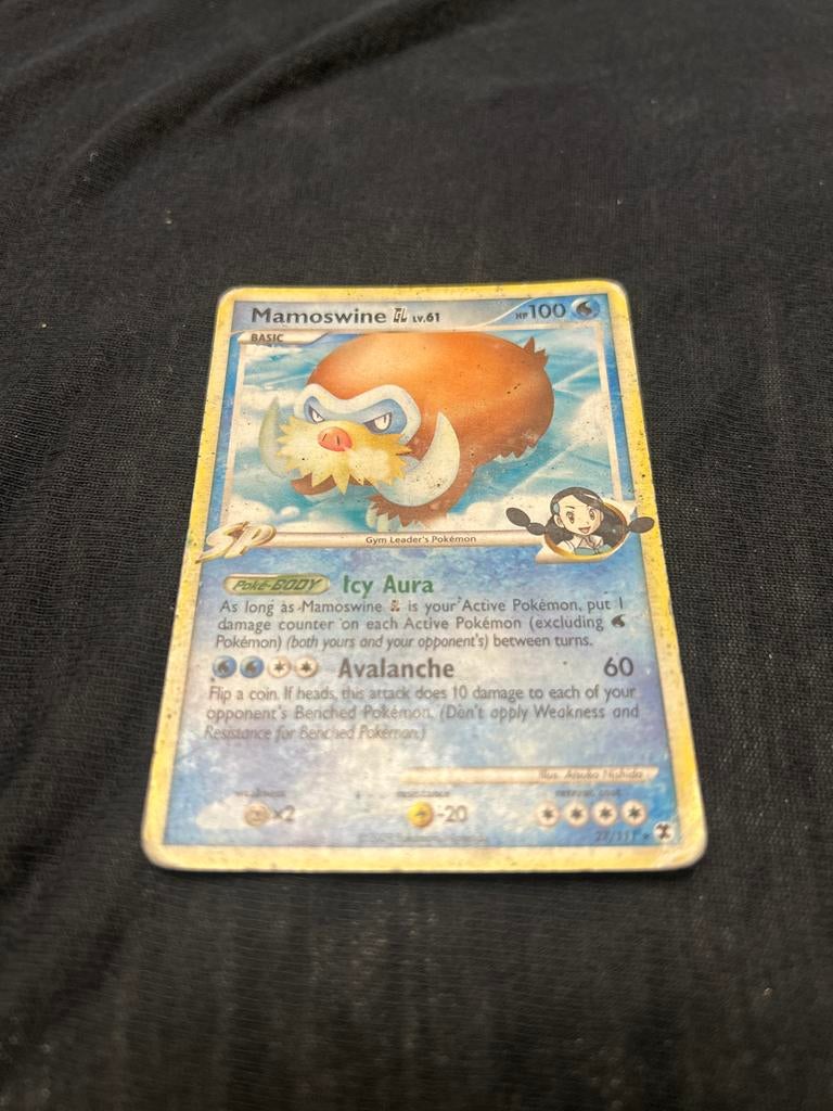 Mamoswine Pokémon kaart - Gebruikt, Ophalen of Verzenden, Gebruikt, Losse kaart