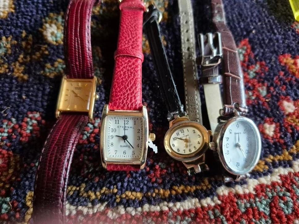 4 vintage horloges  1 seiko 1etarnal nieuw, Ophalen of Verzenden, Nieuw, Staal, Seiko