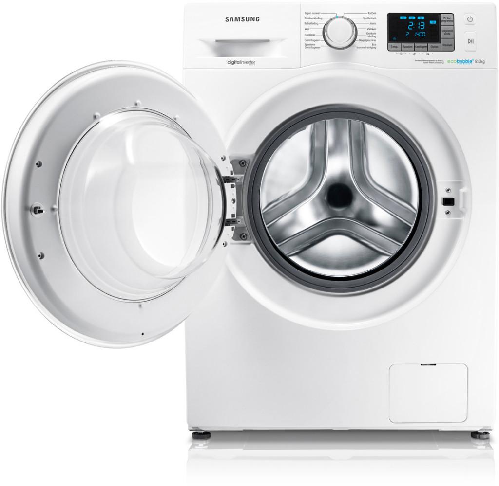Wasmachine Samsung Eco Bubble 8KG met garantie, Ophalen, Minder dan 85 cm, Zo goed als nieuw, Voorlader
