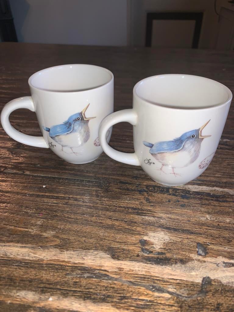 2x mok Pimpelmees Jet by Ter Steege, Nieuw, Ophalen of Verzenden, Overige stijlen, Kop(pen) en/of Schotel(s)