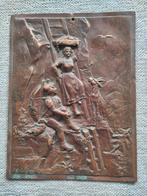 Antiek Koperen Reliëf Plaquette H. Duvanel, Ophalen of Verzenden, Koper