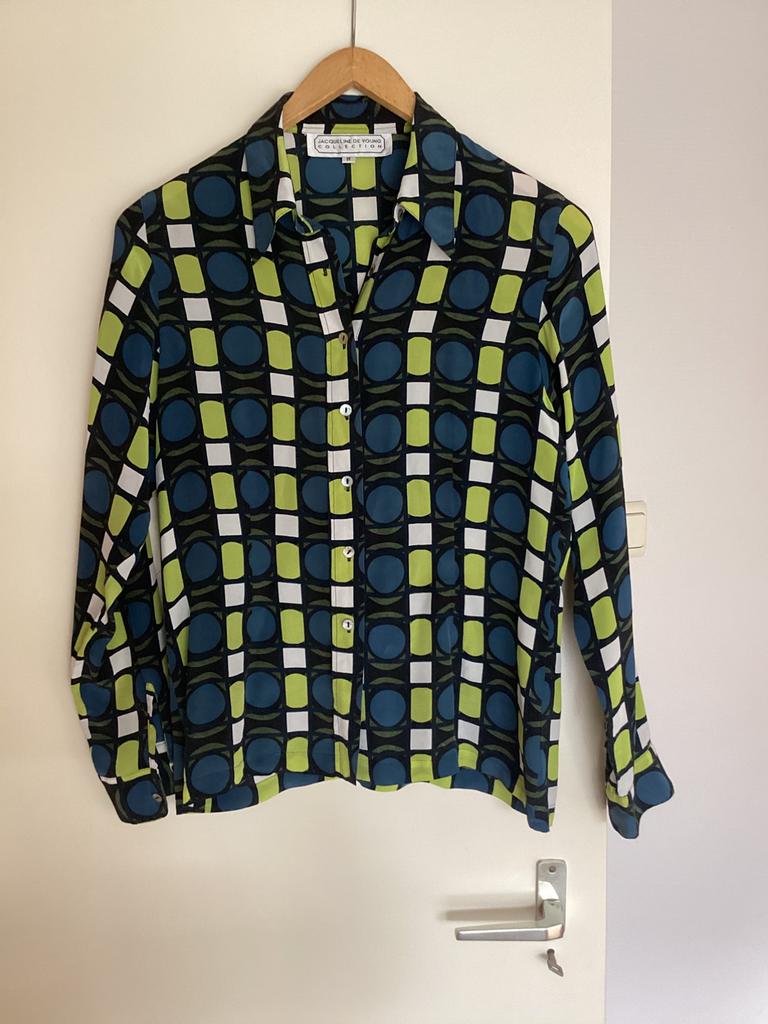 Vintage zijde bloes., Kleding | Dames, Truien en Vesten, Ophalen of Verzenden, Nieuw, Maat 38/40 (M)