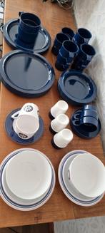 VEEL Mepal Rosti servies donkerblauw borden beker eierdopjes, Overige materialen, Gebruikt, Ophalen of Verzenden, Bord(en)