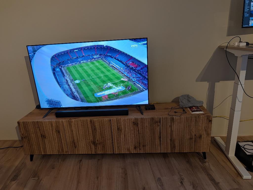 Prachtige TV-meubel Meubella Vintar (2 meter breed), Ophalen of Verzenden, Zo goed als nieuw, 200 cm of meer, Minder dan 100 cm