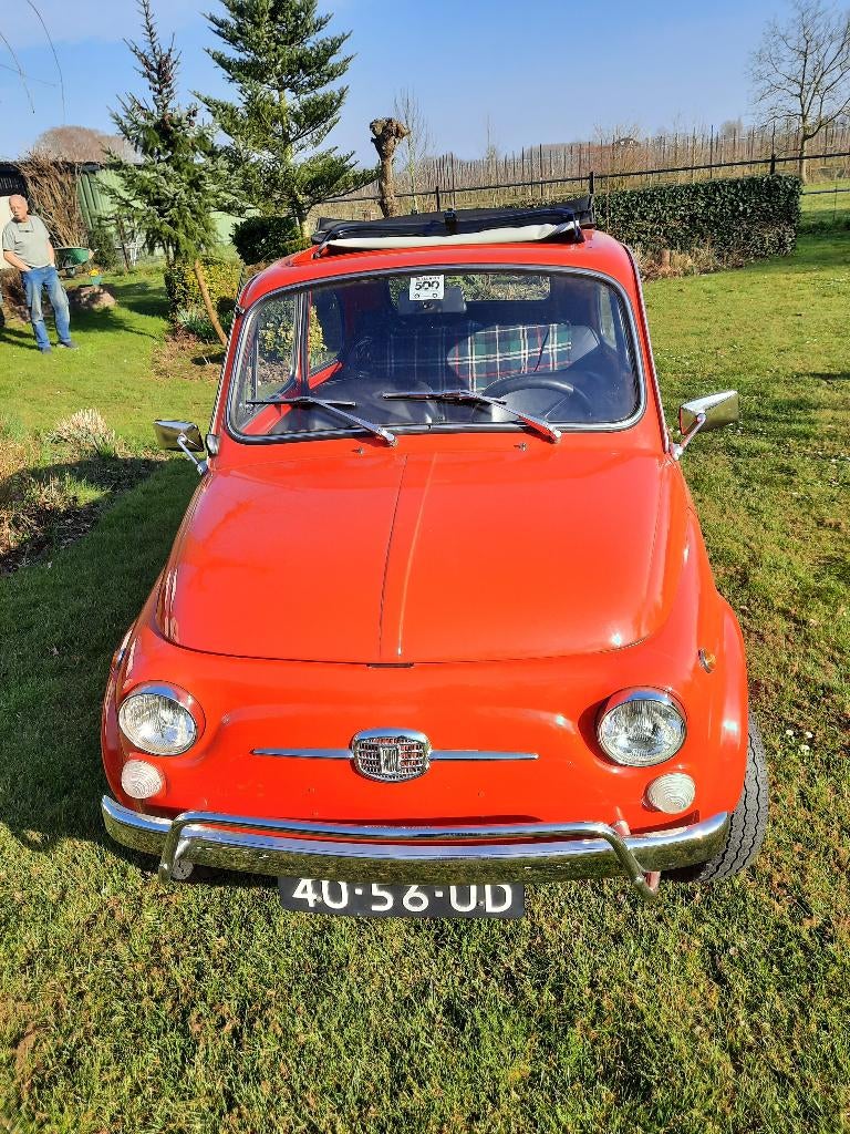 Fiat 500 0.5 Nuova 1972, Auto's, Achterwielaandrijving, Zwart, 499 cc, Origineel Nederlands