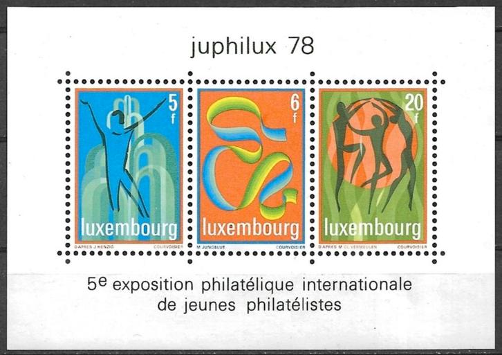 Luxemburg 1978 blok mi.12 mi.964/966 JUPHILUX 1978 postfris, Postzegels en Munten, Postzegels | Europa | Overig, Postfris, Luxemburg