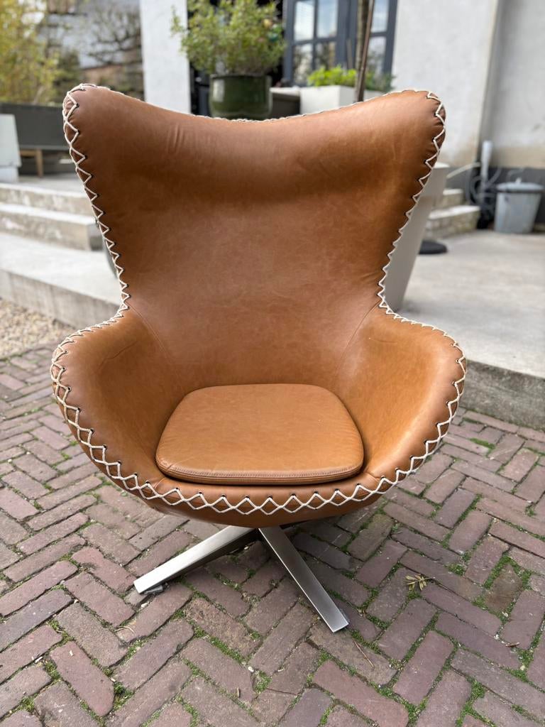 Egg Chair in Nieuwstaat, Huis en Inrichting, Fauteuils, Stoer Industrieel, 75 tot 100 cm, Zo goed als nieuw, Egg