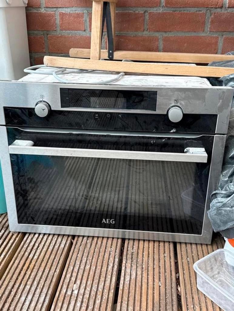 AEG Combi Inbouw Oven - Gebruikt, 45 tot 60 cm, Aeg, Gebruikt, Hete lucht