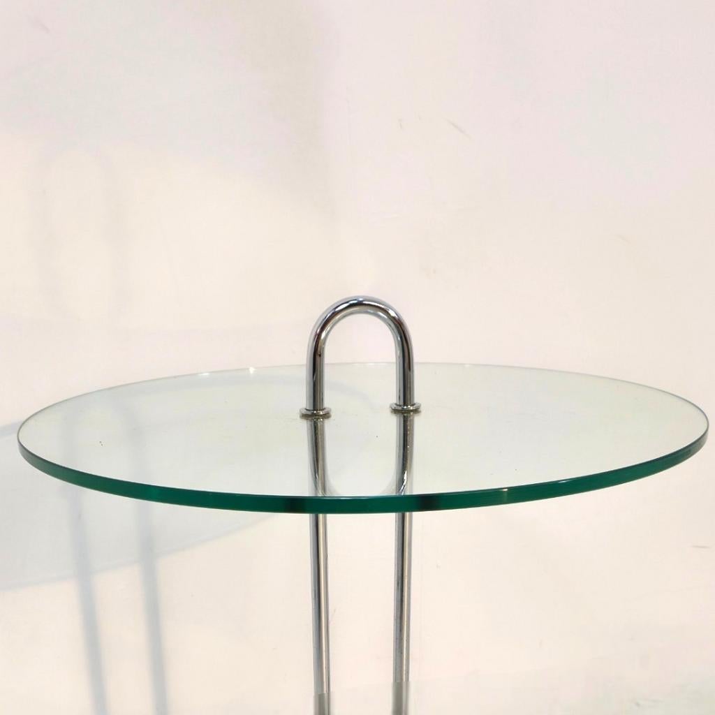 Bijzettafel 70s Italiaans design Magistretti mid century, 45 tot 60 cm, Minder dan 55 cm, Rond, Ophalen of Verzenden