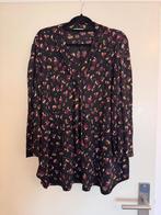 Zwart/wijnrode paprika blouse maat L/XL/48/50, Kleding | Dames, Grote Maten, Ophalen of Verzenden, Zo goed als nieuw, Zwart, Blouse of Tuniek