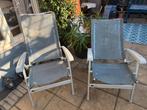 2 dukdalf tuinstoelen, Ophalen of Verzenden, Zo goed als nieuw, Aluminium