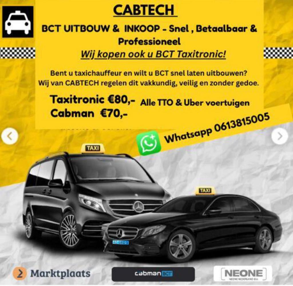 TAXITRONIC | CABMAN MDT | CABMAN | UITBOUW & in 24u geregeld, Ophalen, Gebruikt