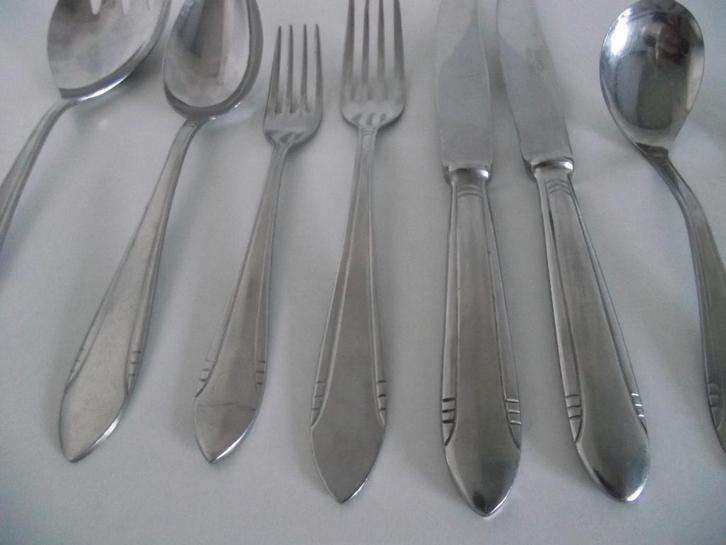 28 vintage Pako Meta bestek 8 taartvork RVS Rhenen 1960 p s, Antiek en Kunst, Antiek | Bestek, Ophalen of Verzenden