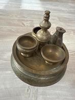 Antieke koperen set, Indonesië jaren 50, Ophalen of Verzenden