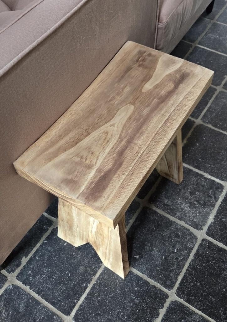 Mooie houten bankjes bijzettafel krukje landelijk sober, Huis en Inrichting, Woonaccessoires | Overige, Ophalen of Verzenden, Nieuw