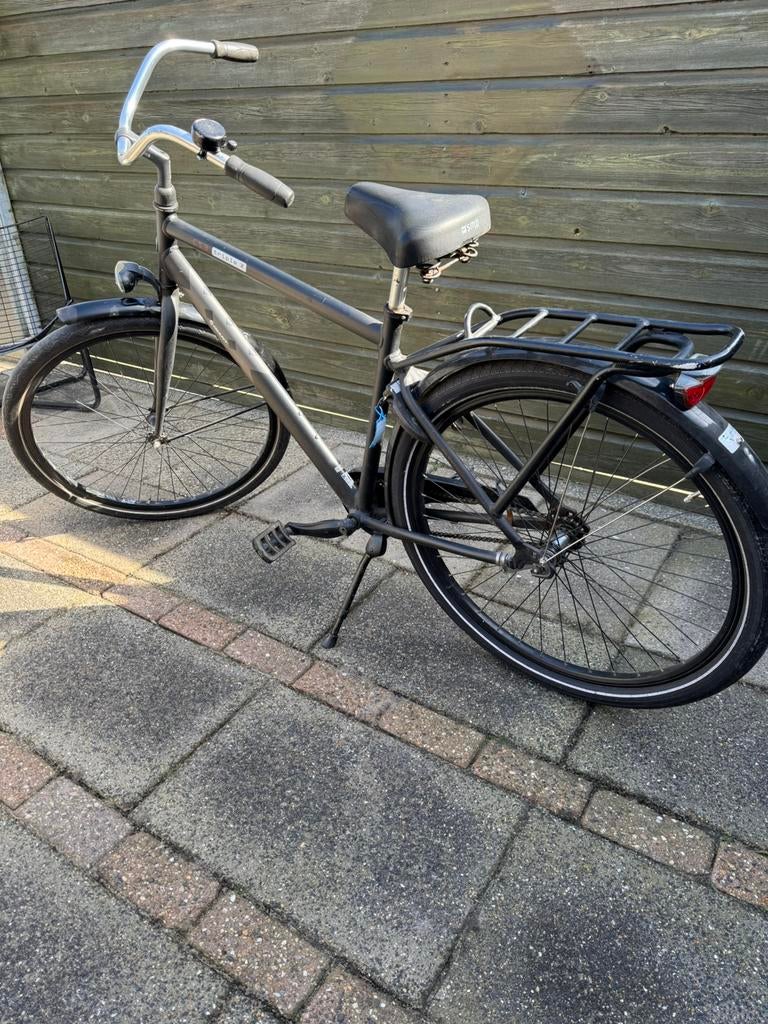 Giant herenfiets met terugtraprem  60,-, Fietsen en Brommers, Fietsen | Heren | Herenfietsen, Ophalen, Terugtraprem, Gebruikt