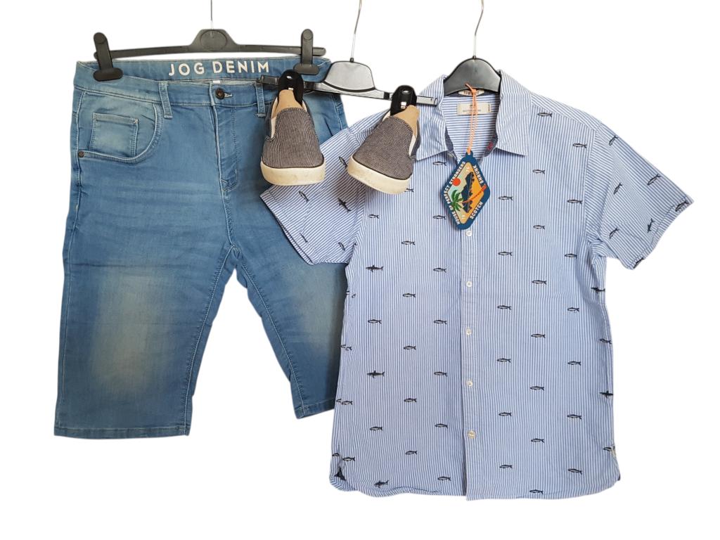 Fijne blauwe C&A jog denim short maat 176., Broek, Verzenden, C & A, Zo goed als nieuw