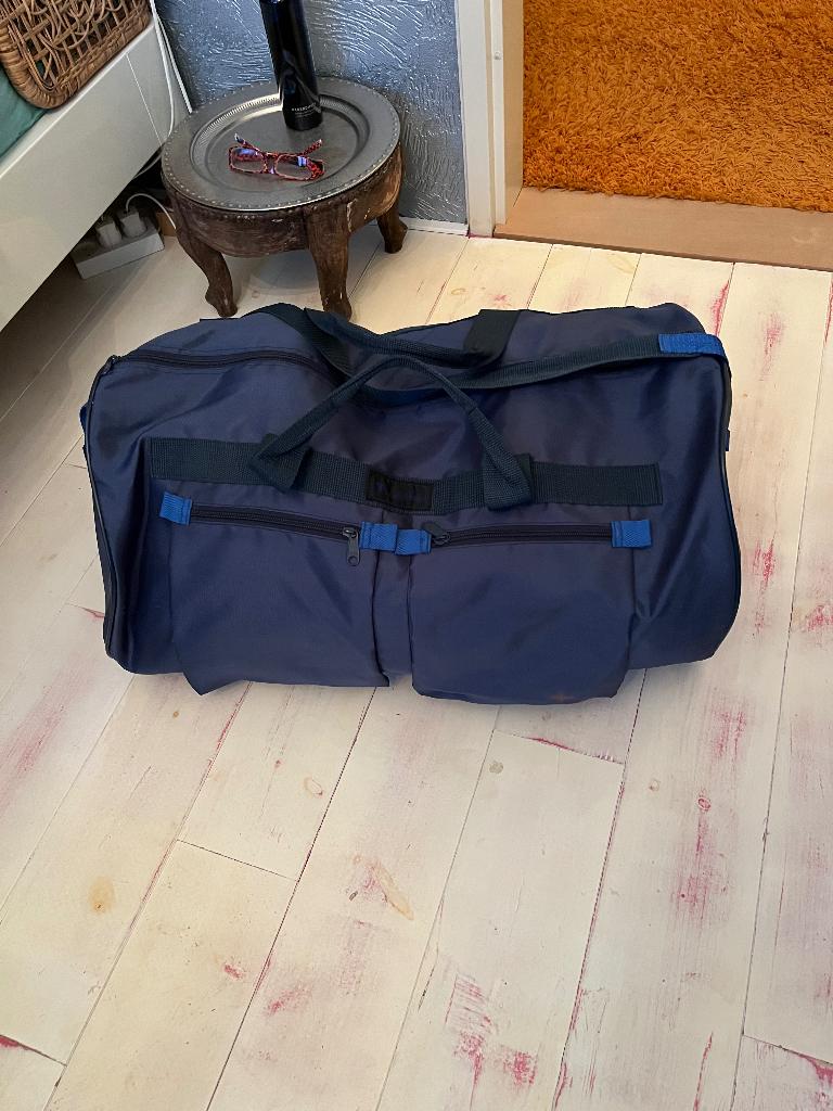 Reistas weekendtas  blauw canvas Traveler zgan, Sieraden, Tassen en Uiterlijk, Tassen | Reistassen en Weekendtassen, 30 cm of meer