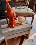 Houten kruk bankje Stoer & Landelijk, Ophalen of Verzenden, Nieuw, Hout