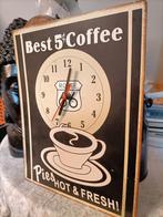 Klok Route 66 Best 5 Coffee. Pies Hot & Fresh, Ophalen of Verzenden, Wandklok