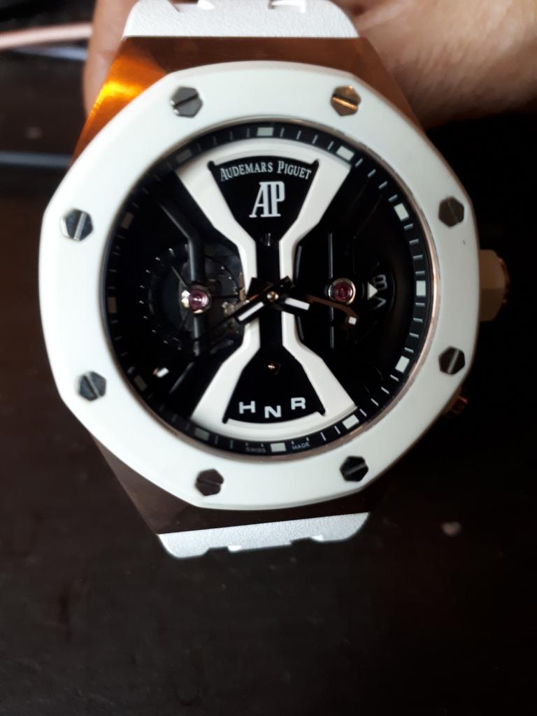Audemars piguet  concept pink gold  ceramic rubber strap, Ophalen of Verzenden, Nieuw, Roze, Android
