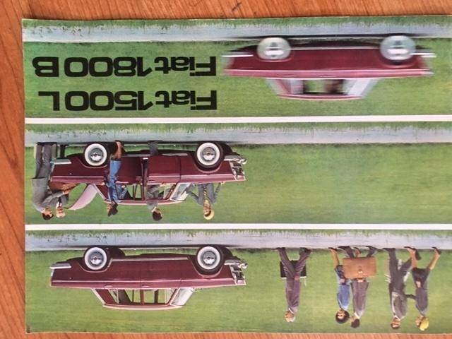 Fiat 1500 L en 1800 B originele brochure/autofolder '67, Boeken, Auto's | Folders en Tijdschriften, Overige merken, Ophalen